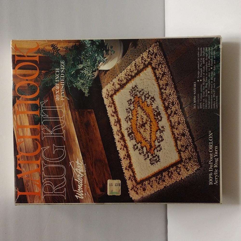 Wonder Art Latch Hook Rug Kit "Sahara" - Sealed - Southwest Design 1970's